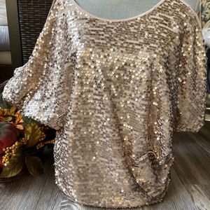 Gold sequin top